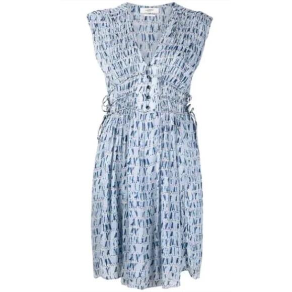Isabel Marant Étoile Segun Tie-Waist Mini Dress Women's European 8 - Picture 1 of 9